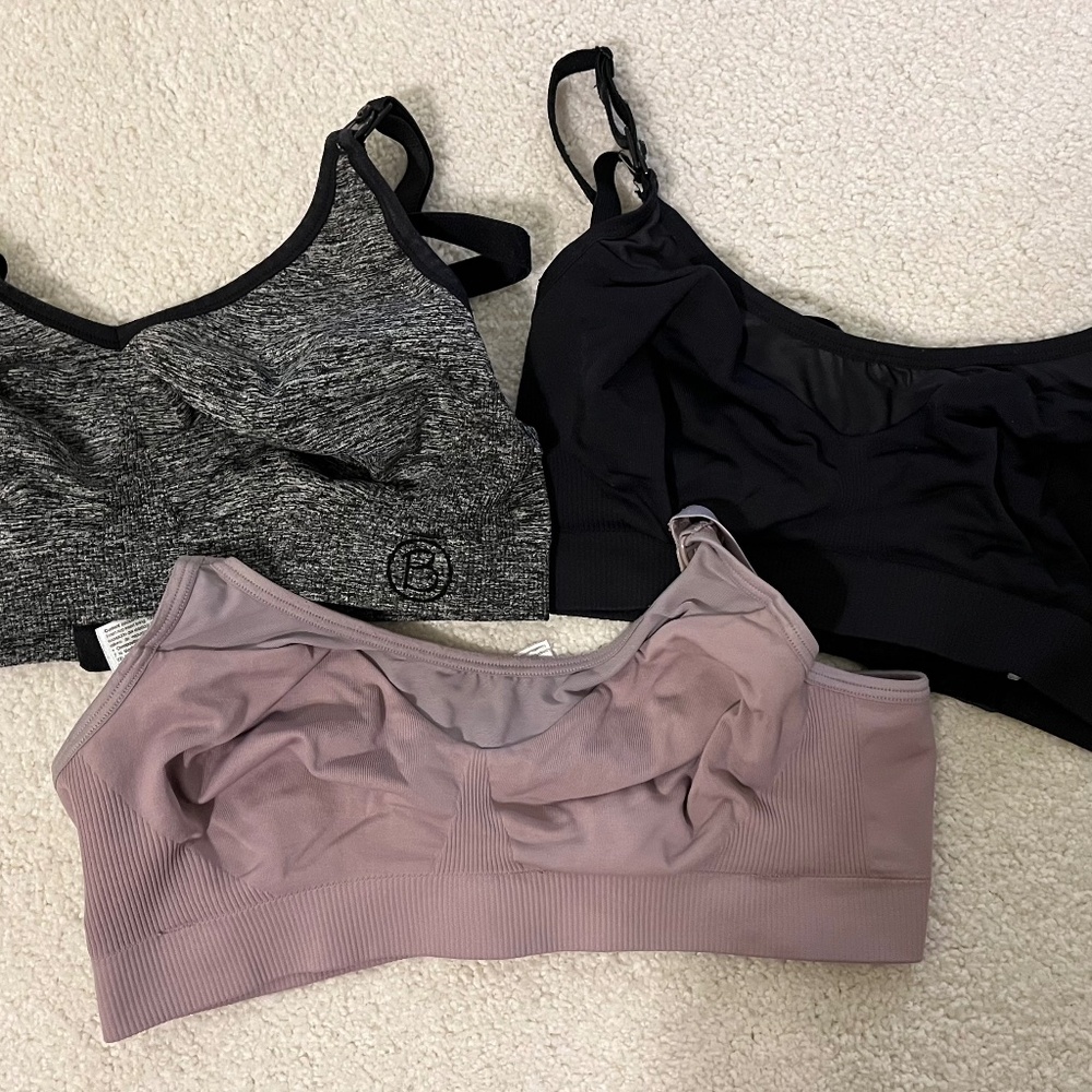 Three Bravado Designs Nursing Bras- Maternity- Medium